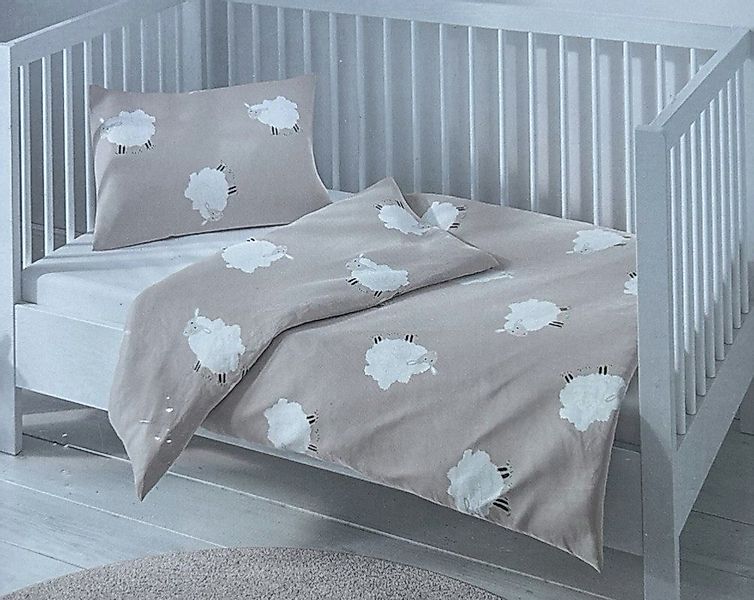 Home Ideas Living Babybettwäsche Schäfchen Kinder Baby Bettwäsche 135 x 100 günstig online kaufen