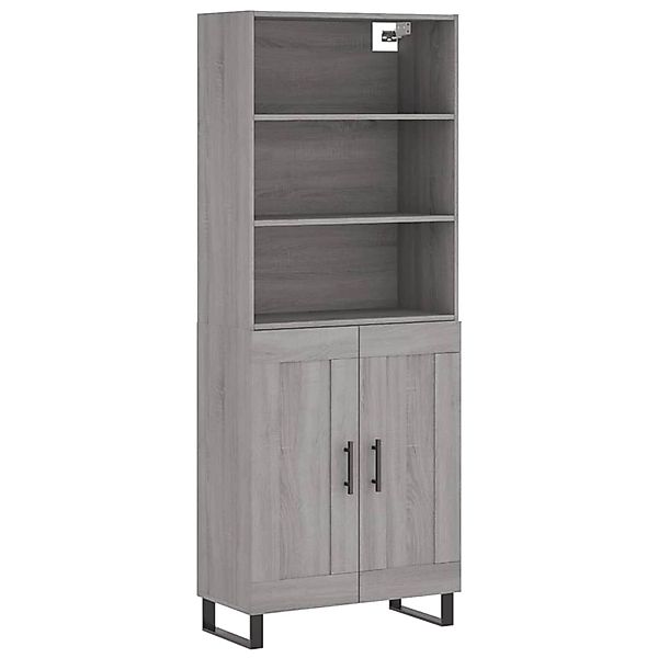 vidaXL Highboard Grau Sonoma 69,5x34x180 cm Holzwerkstoff 3189987 günstig online kaufen