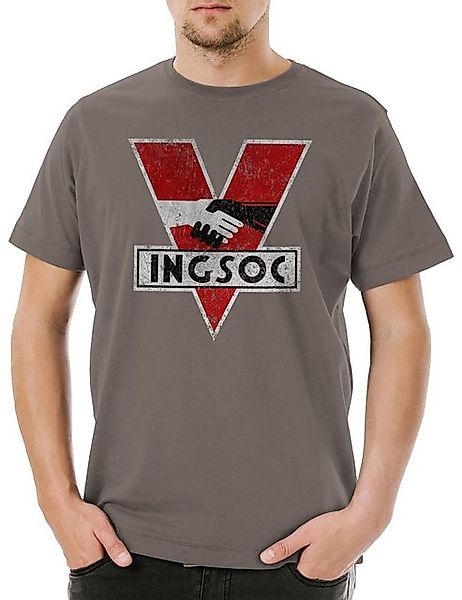 Urban Backwoods Print-Shirt 1984 Logo Vintage Ingsoc Herren T-Shirt Big Oce günstig online kaufen