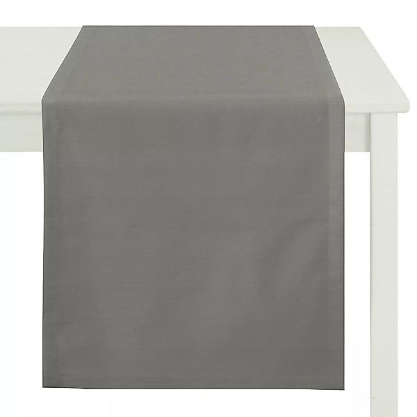 home24 Apelt Tischläufer Kanada Grau Kunstfaser Modern 50x160 cm (BxT) günstig online kaufen