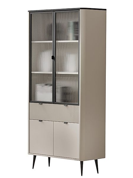 Compleo Standvitrine mit Lamellen LILIA, Elegant günstig online kaufen