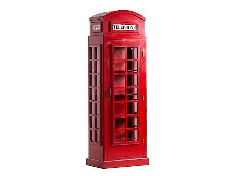 massivum Bücherregal Telefonzelle rot I London Design I Vitrine I Glasschra günstig online kaufen