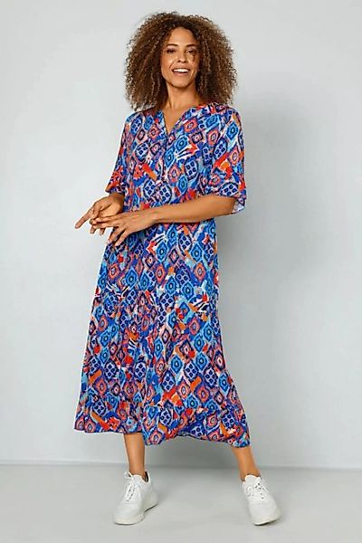 MIAMODA Sommerkleid Kleid Alloverdruck langer Halbarm günstig online kaufen