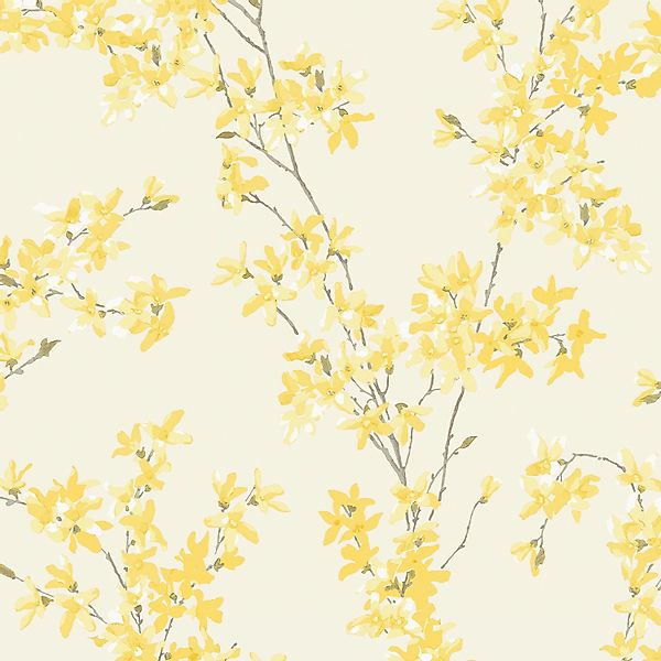Laura Ashley Vliestapete Forsythia Sunshine 10,05 x 0,52 m günstig online kaufen