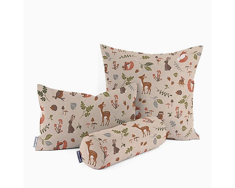 SCHÖNER LEBEN. Dekokissen Kissenhülle Forest Waldtiere natur div. Größen vo günstig online kaufen