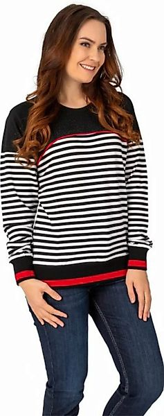 Estefania for woman Sweatshirt 186-1226 mit Streifen und Strassbesatz günstig online kaufen
