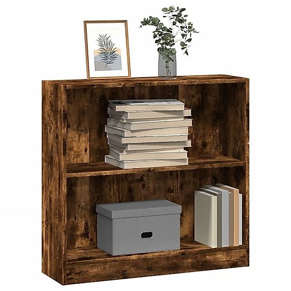 vidaXL Bücherregal Bücherregal Räuchereiche 80x24x76 cm Spanplatte günstig online kaufen