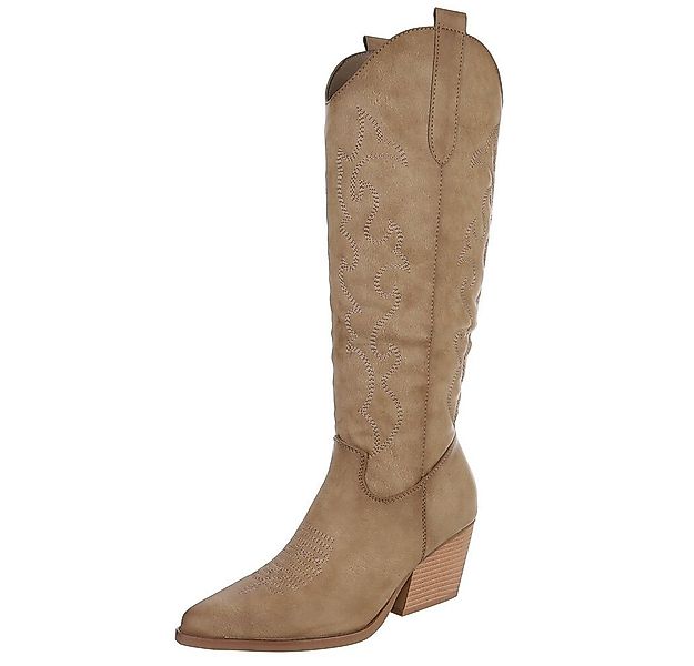 Ital-Design Elegante Stiefeletten mit hohem Absatz für Damen Westernstiefel günstig online kaufen