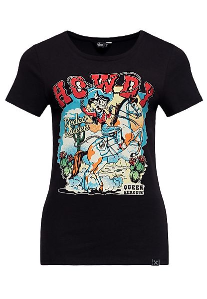 QueenKerosin Print-Shirt Howdy (1-tlg) im Western-Style günstig online kaufen