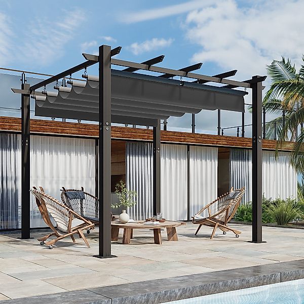HOMALL Pavillon 3x3/3x4m Gartenpavillon Pergola, UV-geschütztes günstig online kaufen