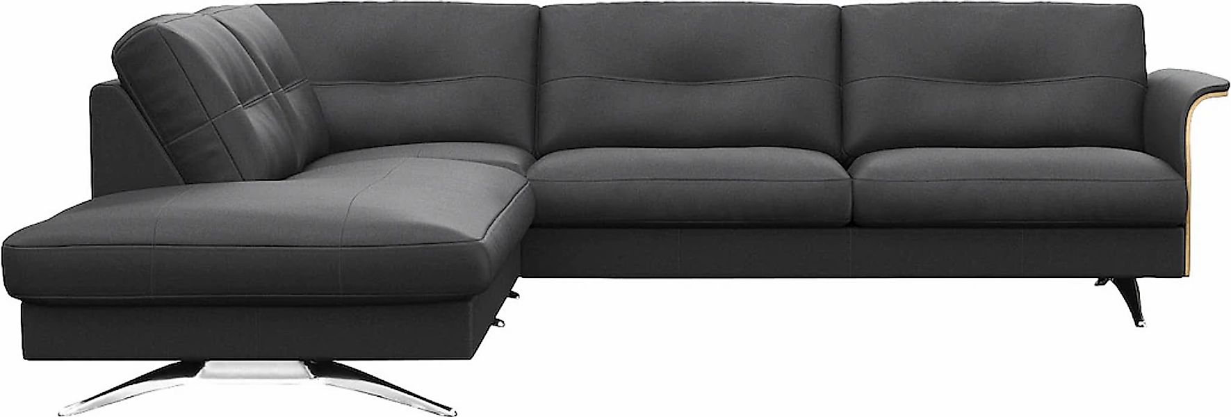 FLEXLUX Ecksofa "Glow, super bequem durch hochwertigem Sitzaufbau mit Feder günstig online kaufen