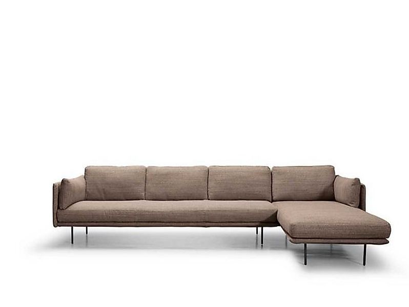 Xlmoebel Ecksofa Braun Eckcouch in L-Form mit modernem Design und textiler günstig online kaufen