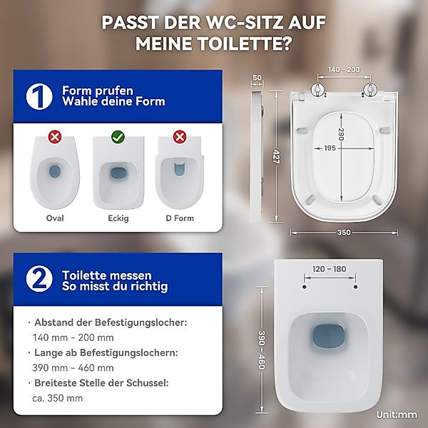 DERW MAX WC-Sitz mit Absenkautomatik, Weiß günstig online kaufen