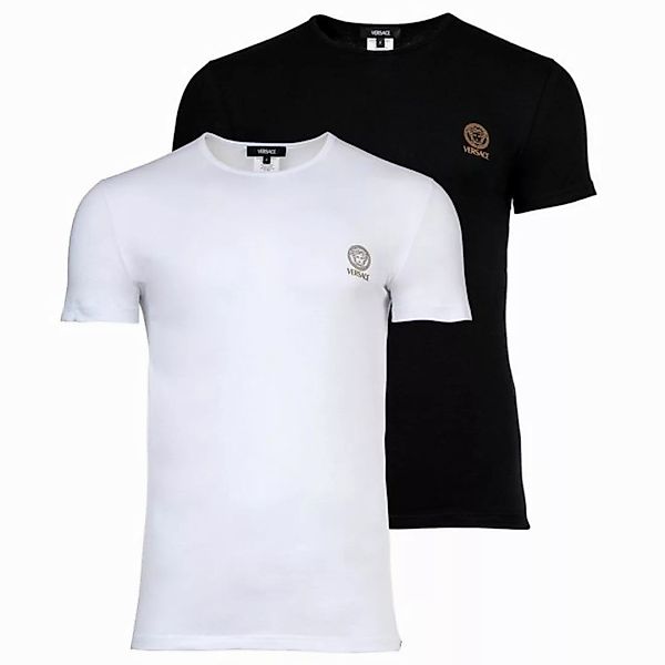 Versace T-Shirt Herren T-Shirt, 2er Pack - Unterhemd, Rundhals, (Packung, 2 günstig online kaufen