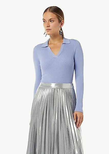 Comma Langarmshirt Strickpullover aus Viskosemix mit günstig online kaufen