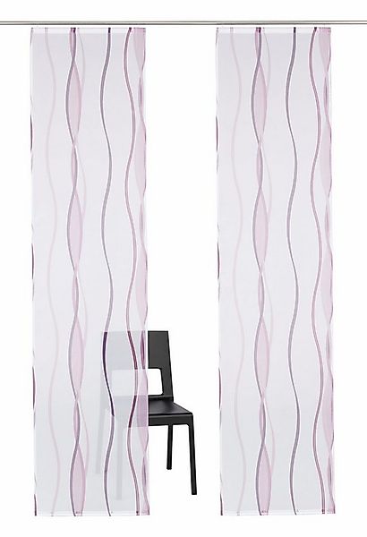 OTTO home Schiebegardine Dimona (2 St), Klettschiene, transparent, Polyeste günstig online kaufen