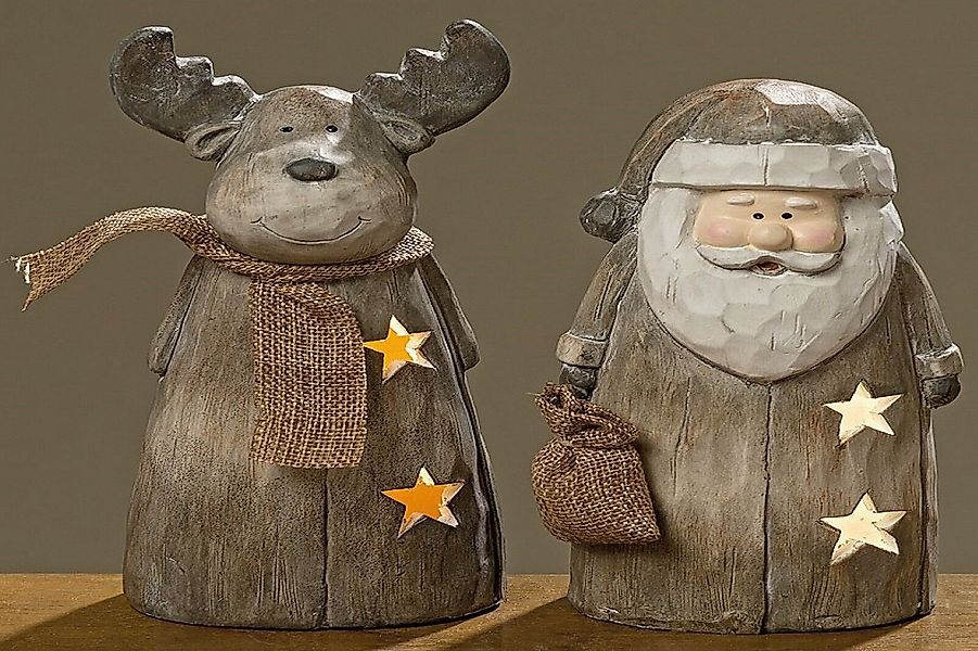 BOLTZE GRUPPE GmbH LED Dekofigur LED Dekofigur Elch/Santa Weihnachtsmann H. günstig online kaufen