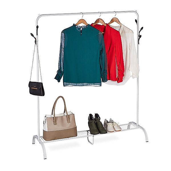 relaxdays Kleiderständer mit Ablage & Hake, günstig online kaufen