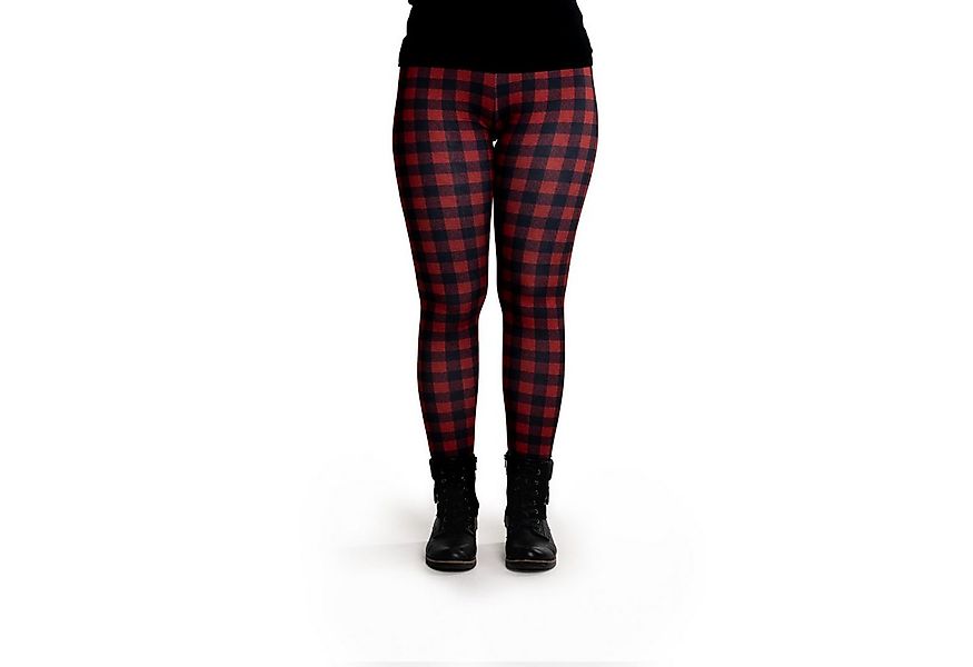 cosey Leggings Business Line Leggings (Einheitsgröße XS-L) Holzfäller Rot günstig online kaufen