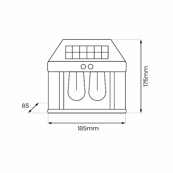 LED-Solar-Außenwandleuchte Filo Double, schwarz, IP44 günstig online kaufen
