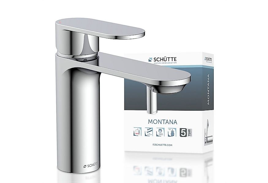 Schütte Waschtischarmatur MONTANA Wasserhahn Ablaufgarnitur Exzenter Energi günstig online kaufen