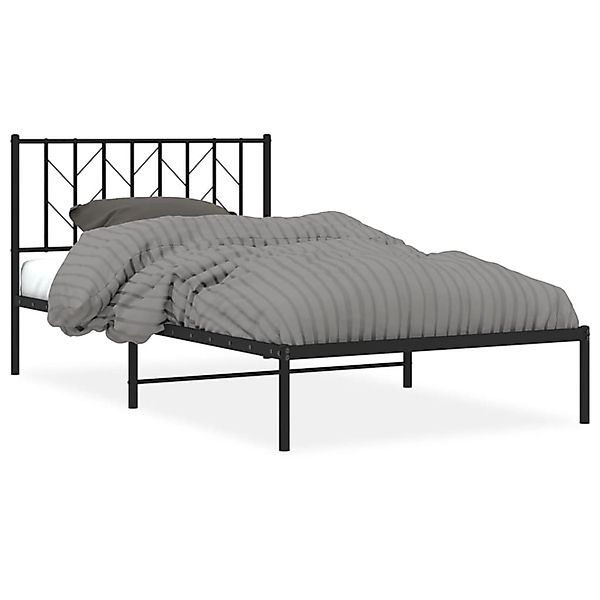 vidaXL Bettgestell mit Kopfteil Metall Schwarz 107x203 cm Modell 11933638 günstig online kaufen