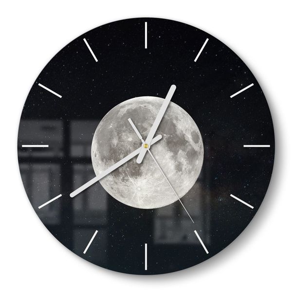 DEQORI Wanduhr 'Mondnachtzauber' (Glas Glasuhr modern günstig online kaufen