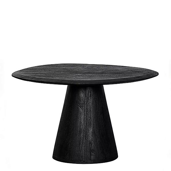 Wohnzimmer Tisch schwarz aus Mangobaum Massivholz 70 cm breit günstig online kaufen