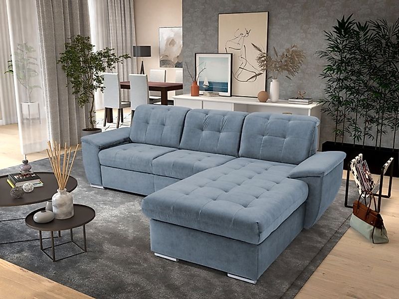 exxpo - sofa fashion Ecksofa »Derby Inkl. Kopfteilverstellung, wahlw. Bett günstig online kaufen