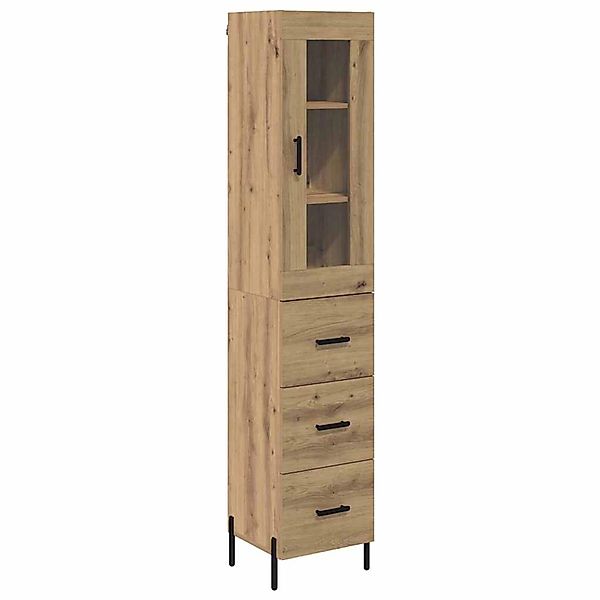vidaXL Highboard Artisan-Eiche 34,5 x 34 x 180 cm Holzwerkstoff 3416017 günstig online kaufen