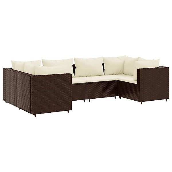 vidaXL Gartenlounge-Set 6-tlg. Garten-Lounge-Set mit Kissen günstig online kaufen