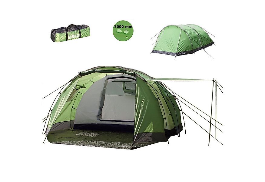 TRUTZHOLM Tunnelzelt für 4 Personen Familienzelt Campingzelt 4-Mann Zelt gr günstig online kaufen