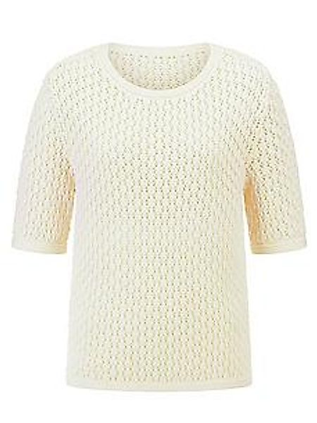 Rundhals-Pullover 1/2-Arm Peter Hahn weiss günstig online kaufen