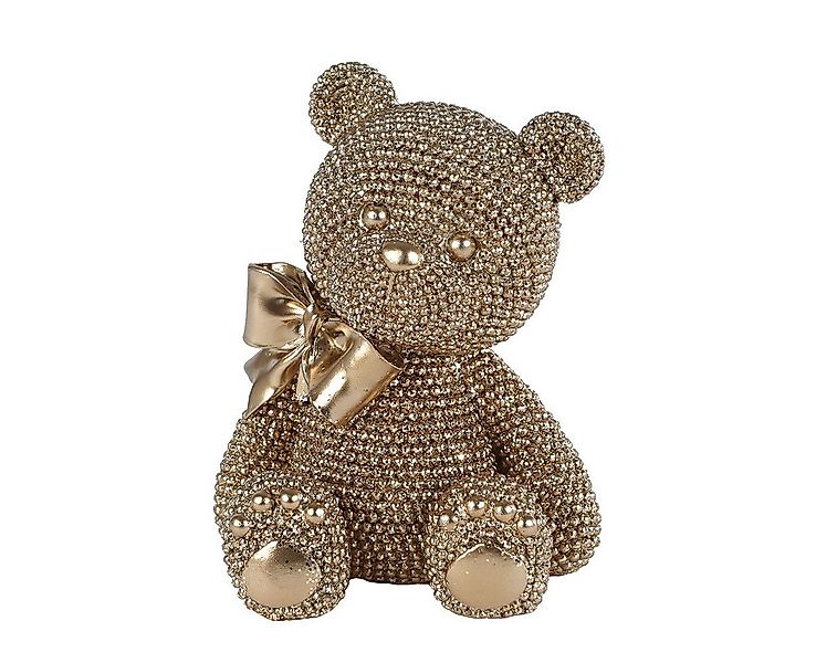 Macosa Home Dekofigur Teddy Gold 13 cm Glitzernde Bär Figur Polystone (Deko günstig online kaufen