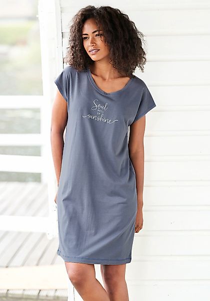 Vivance Dreams Nachthemd 1-teilig, mit Sommer-Statementdruck günstig online kaufen