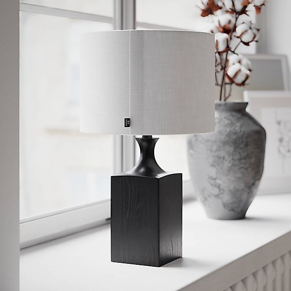 By Rydens Tischleuchte Woody, Höhe 41 cm, schwarz/weiß, Holz günstig online kaufen