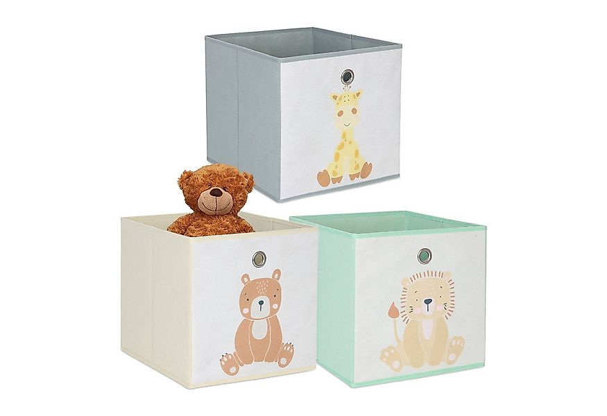 relaxdays Faltbox Kinder Aufbewahrungsboxen im 3er Set, C günstig online kaufen