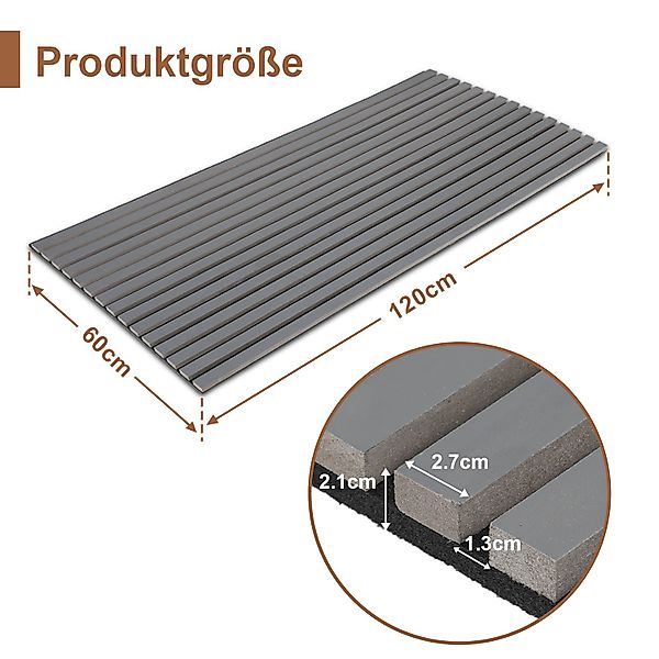 Clanmacy Wandpaneel Wandpaneele Akustikpaneele 120*60*2.1cm Grau günstig online kaufen