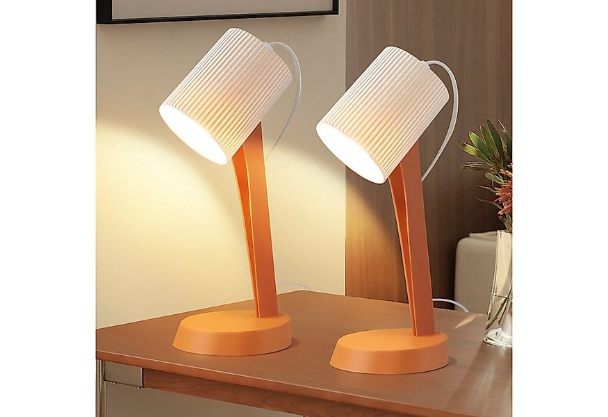 ZMH Tischleuchte Modern Nachttischlampe mit Kabel Wohnzimmer mit Kippschalt günstig online kaufen