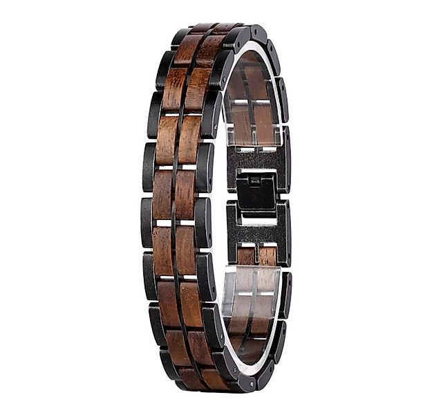 Holztick Bavaria Gliederarmband Nox, Armband aus Walnussholz und Edelstahl günstig online kaufen