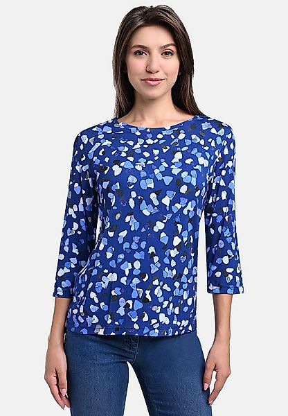 BICALLA T-Shirt Shirt mit Terrazzo-Print in Blau (1-tlg) günstig online kaufen