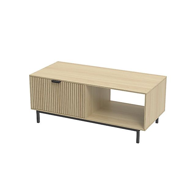 Vicco Couchtisch Lennox, Eiche/Schwarz, 110 x 50 cm günstig online kaufen