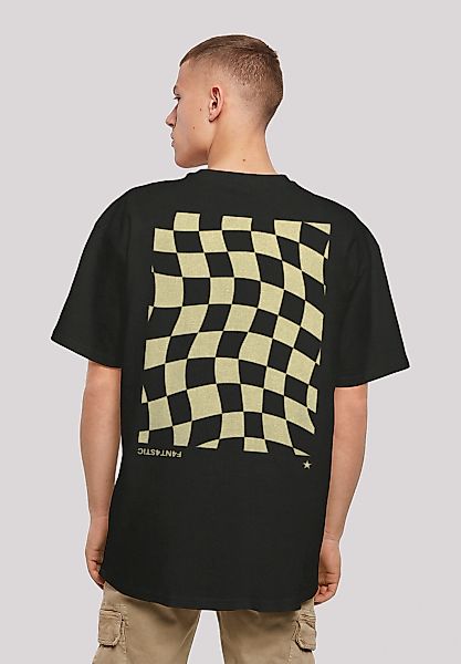 F4NT4STIC T-Shirt "Wavy Schach Muster" Print günstig online kaufen