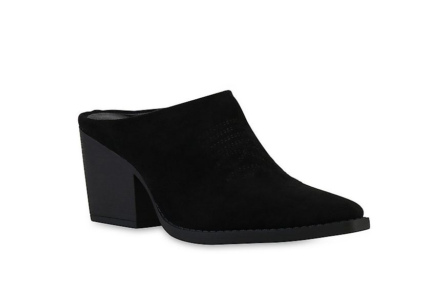 VAN HILL 841522 Cowboy Boots Damen Cowboy Boots Stiefelette Spitz Stickerei günstig online kaufen