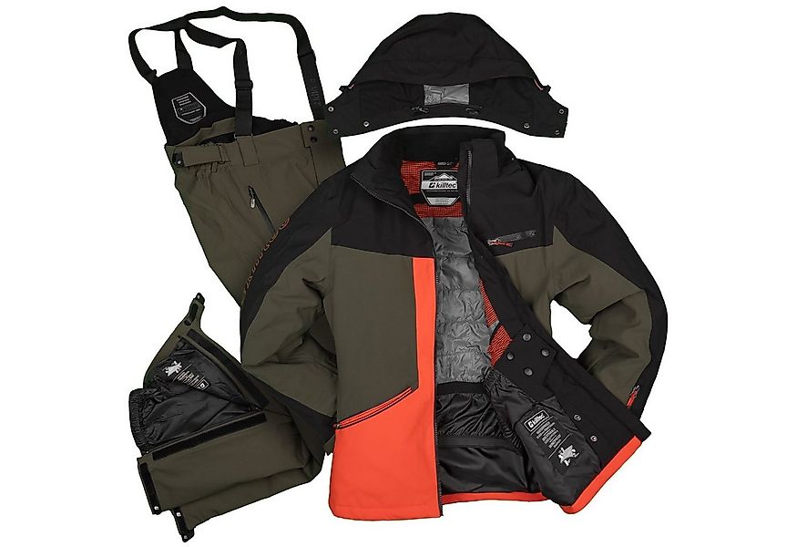 Killtec Skianzug Herren Skijacke Gr. S + Skihose Gr. S (orange/schwarz/grün günstig online kaufen