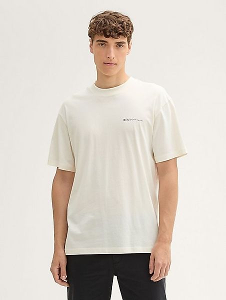 TOM TAILOR Denim T-Shirt Relaxed T-Shirt mit Logo Print mit Logo Print günstig online kaufen