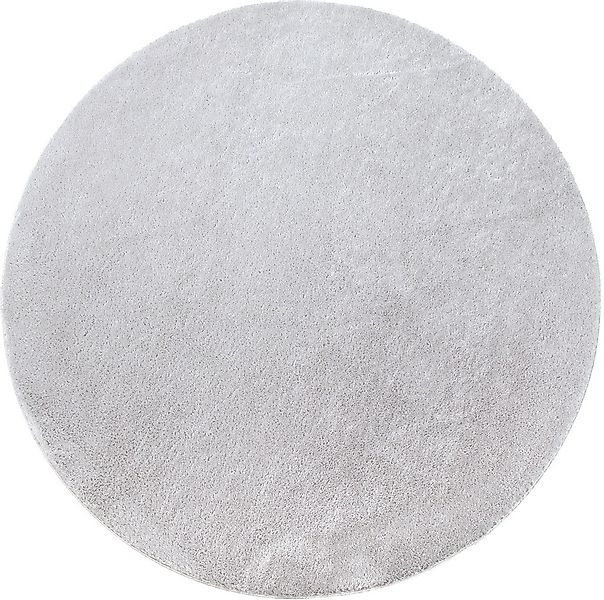 Paco Home Teppich »Cadiz 630«, rund, 14 mm Höhe, Kurzflor, Uni-Farben, beso günstig online kaufen
