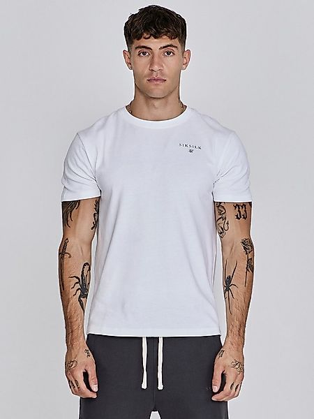Siksilk T-Shirt SikSilk Herren Weißes Relaxed Fit T-Shirt günstig online kaufen