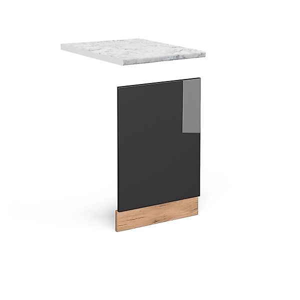 Vicco Frontblende R-Line Anthrazit Hochglanz/Goldkraft Eiche AP Marmor mit günstig online kaufen