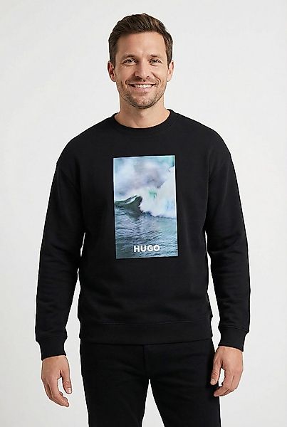 HUGO Blue Sweatshirt Nofintex Rundhalsausschnitt, Regular Fit, Foto-Druck günstig online kaufen